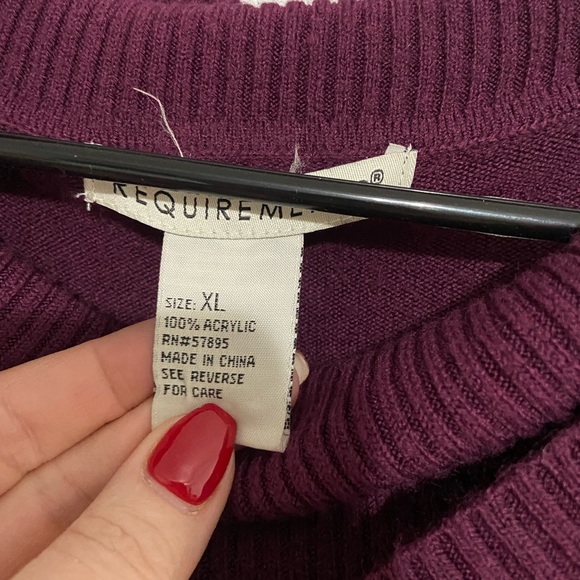 Beautiful purple cowl neck sweater. Requirements size XL. 100% Acrylic - Picture 5 of 5